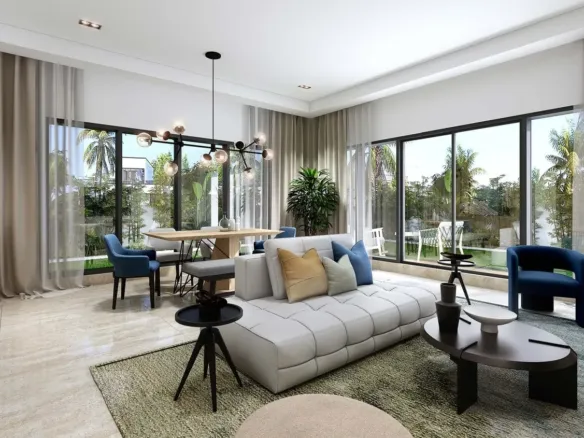 Riverside by Damac — интерьер гостиной, фото 17
