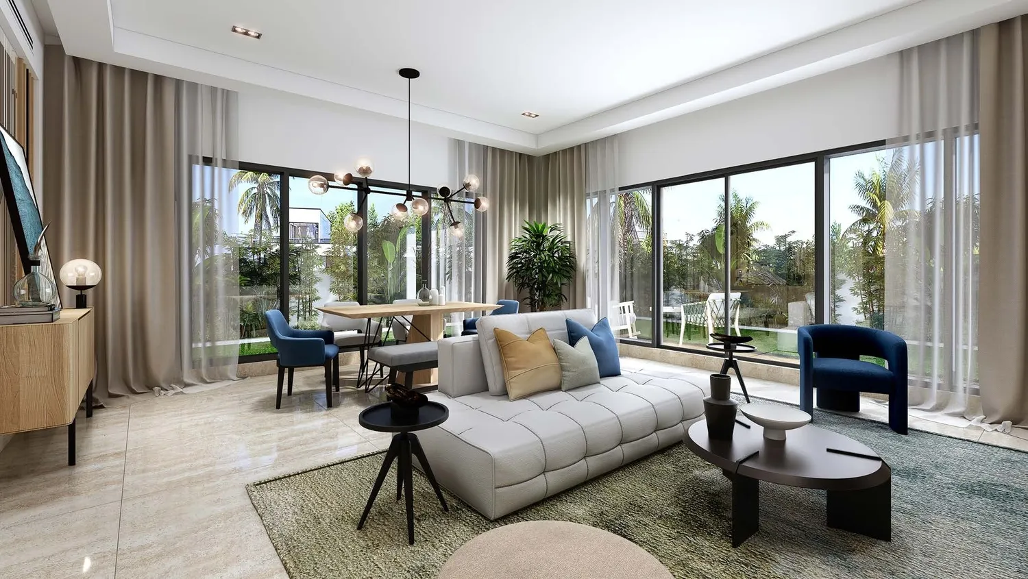 Riverside by Damac — интерьер гостиной, фото 17