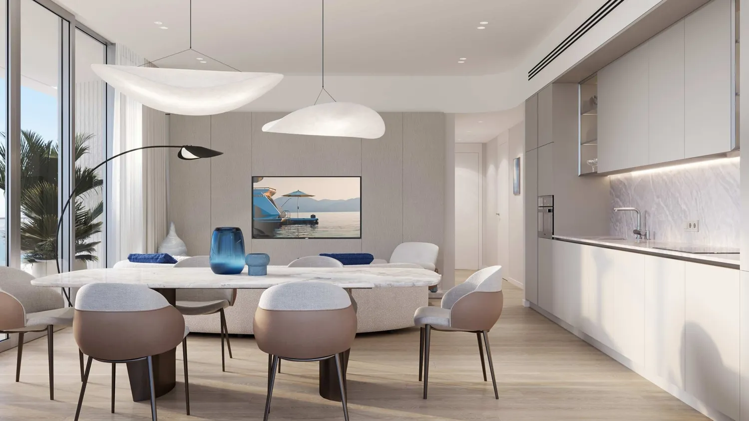 Riviera Residence — кухня-гостиная