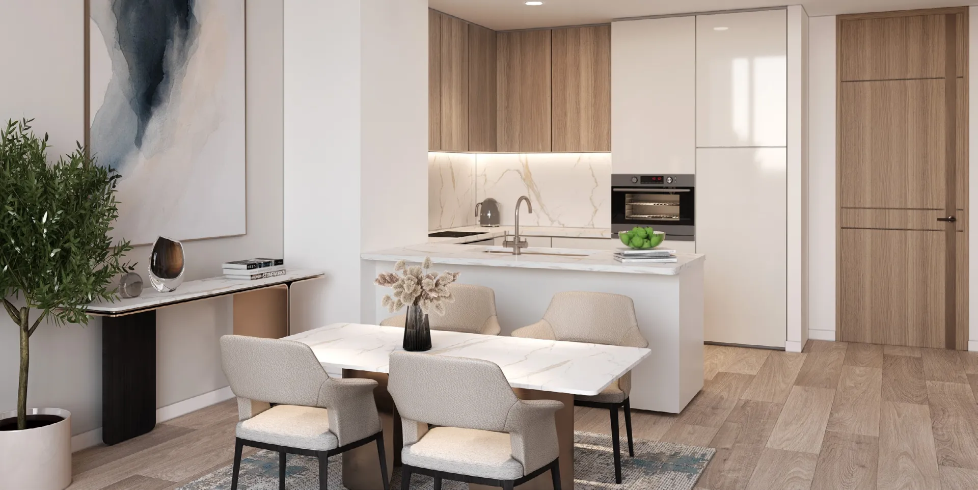 Roma Residences — кухня-столовая