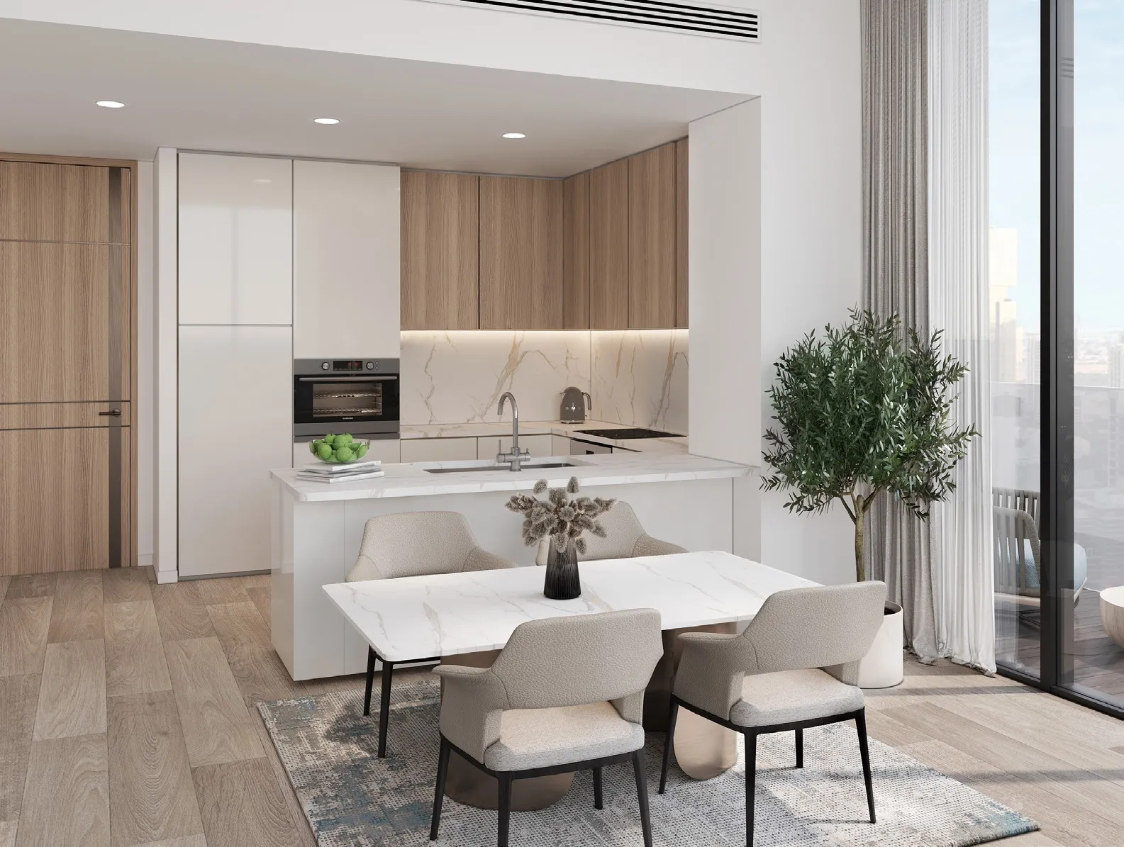 Roma Residences — кухня-столовая, фото 9