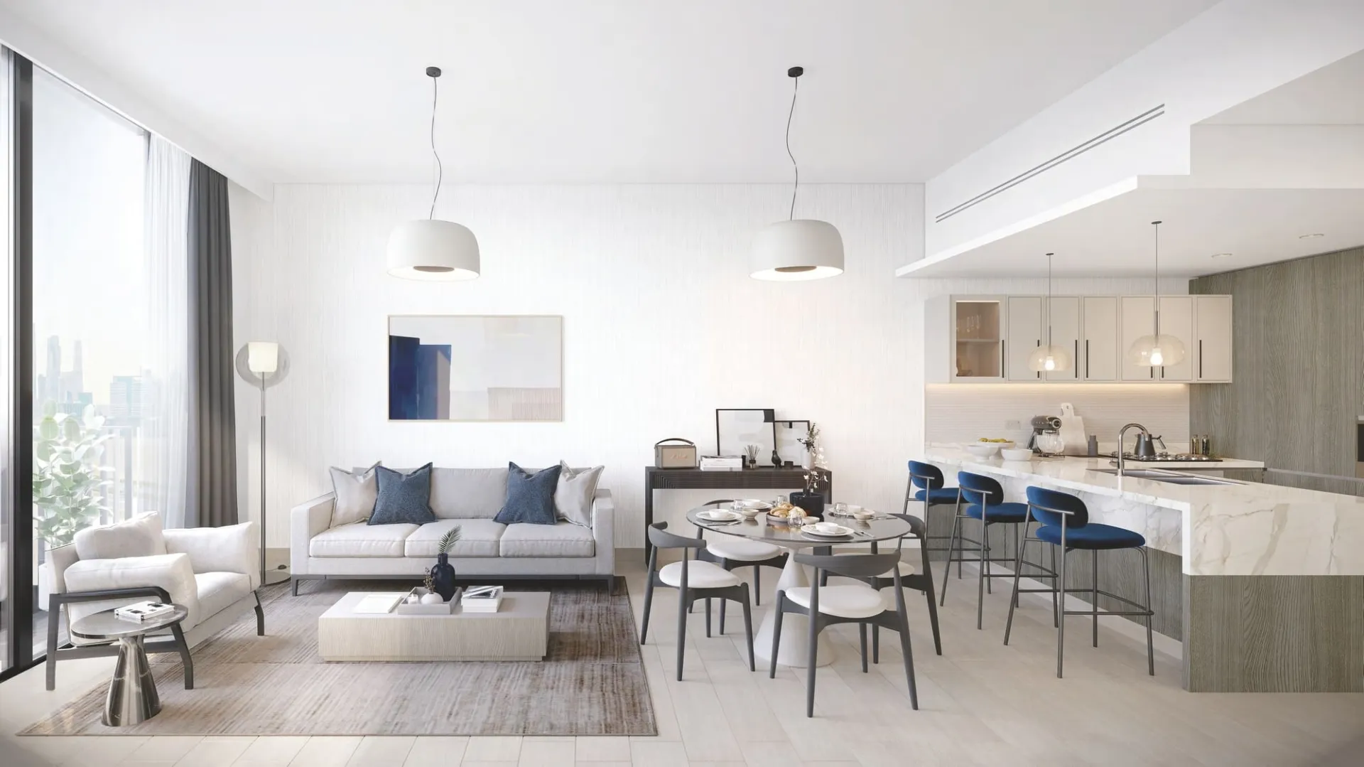Rosemont Residences — кухня-гостиная