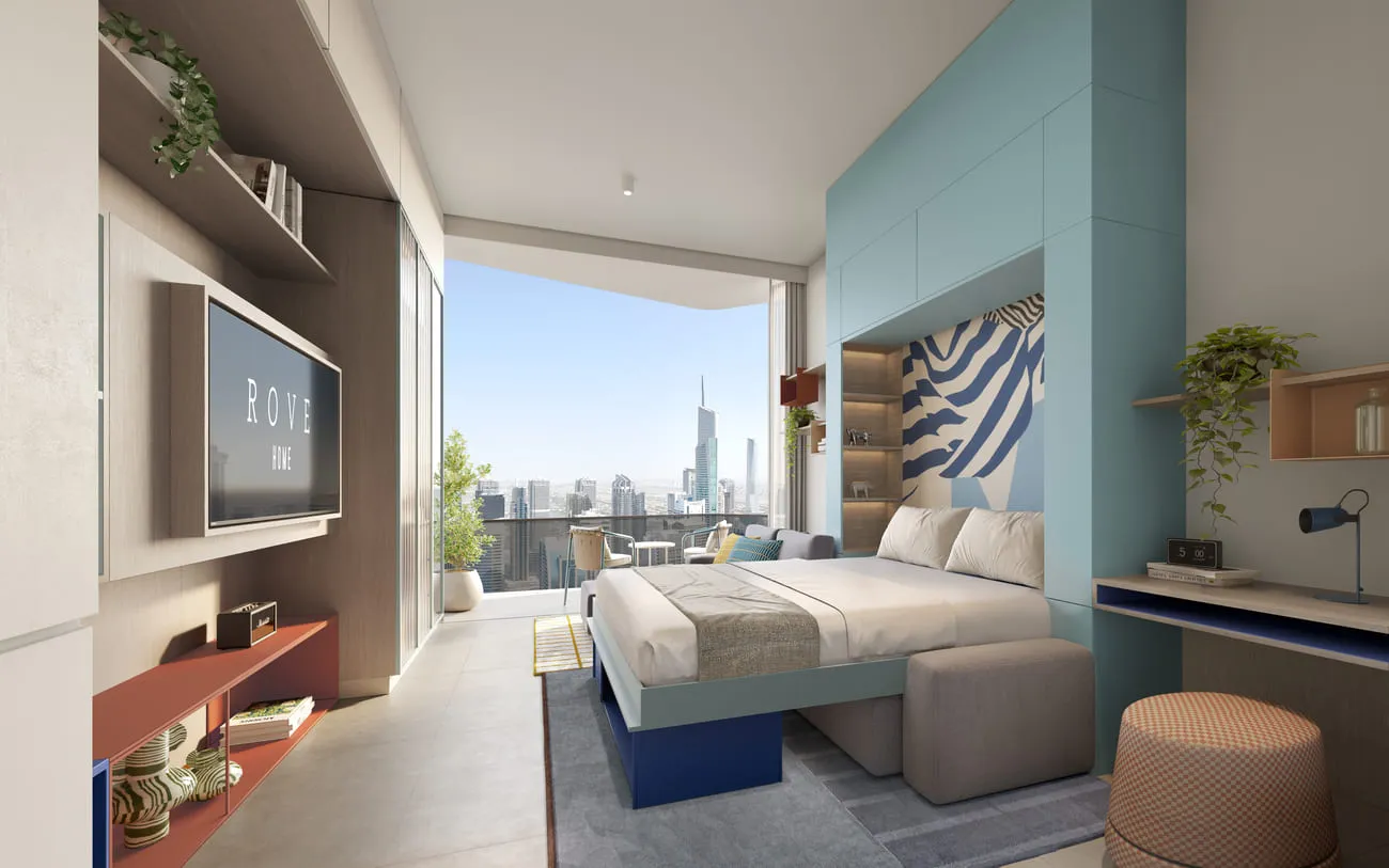 Rove Home Dubai Marina — спальня