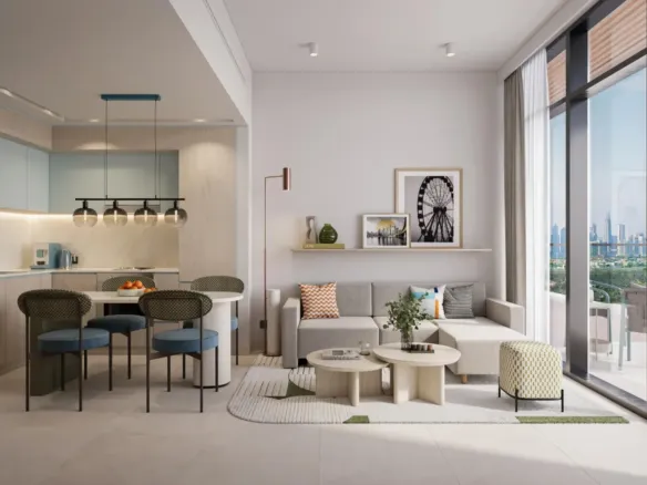 Rove Home Meydan Horizon — кухня-гостиная