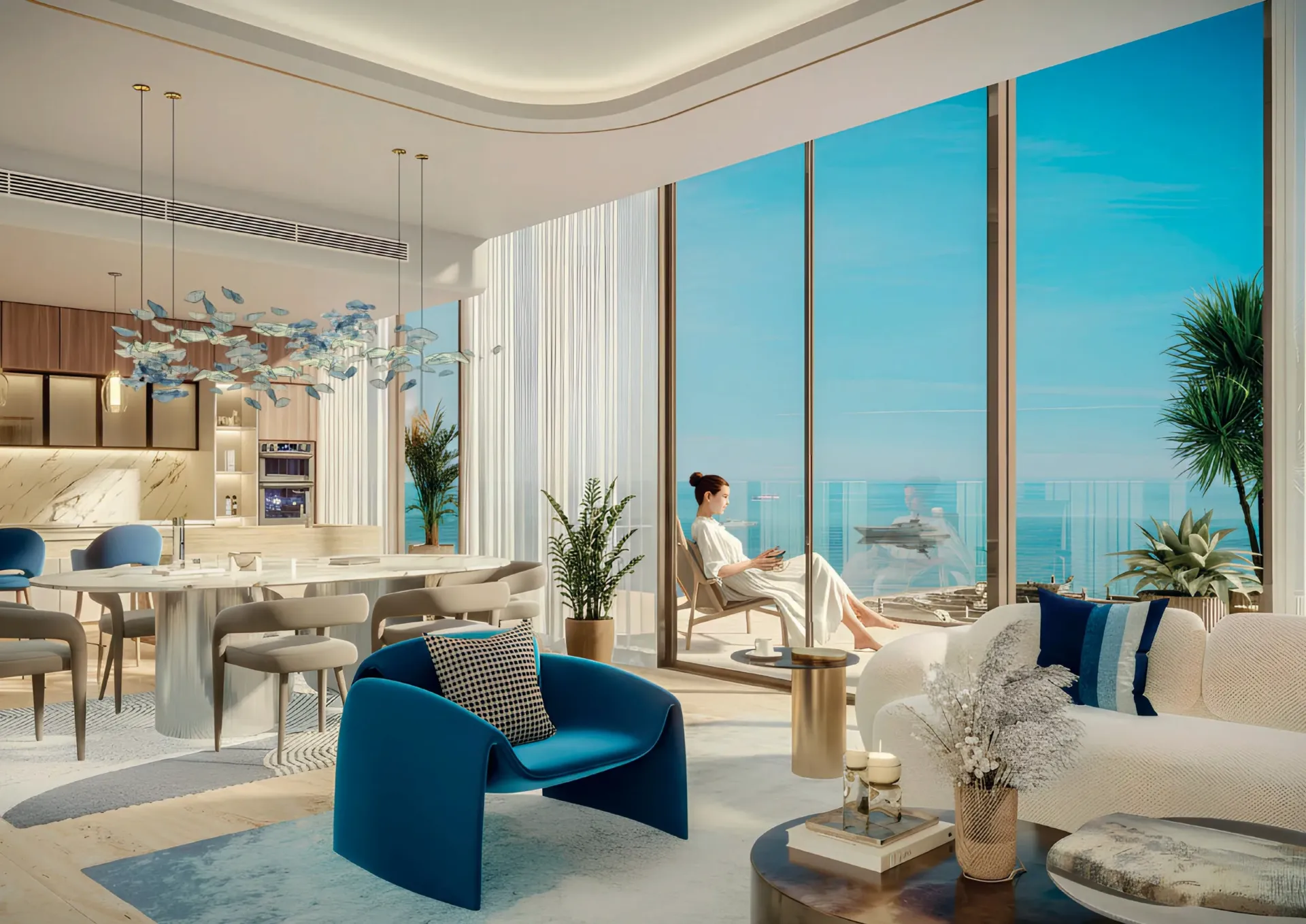 Royal Yacht Club Residence — интерьер гостиной