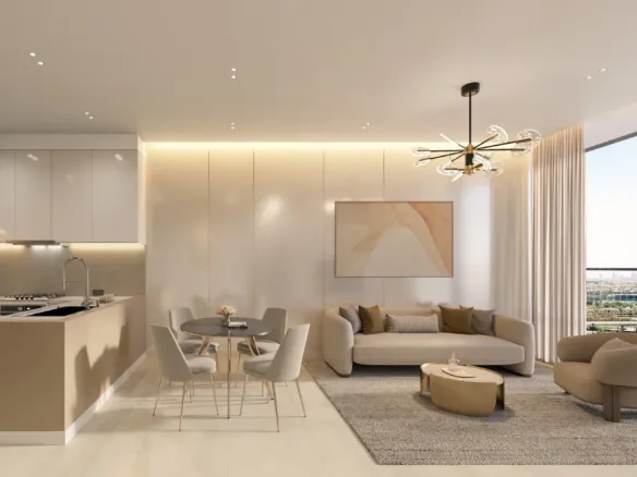 Ryze Residences by AUM Development — кухня-гостиная