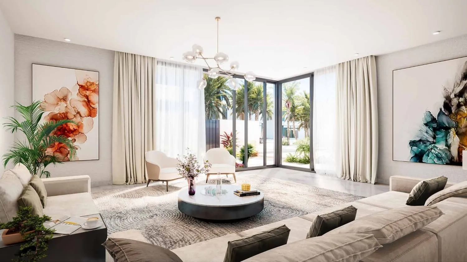 Saadiyat Lagoons — интерьер гостиной
