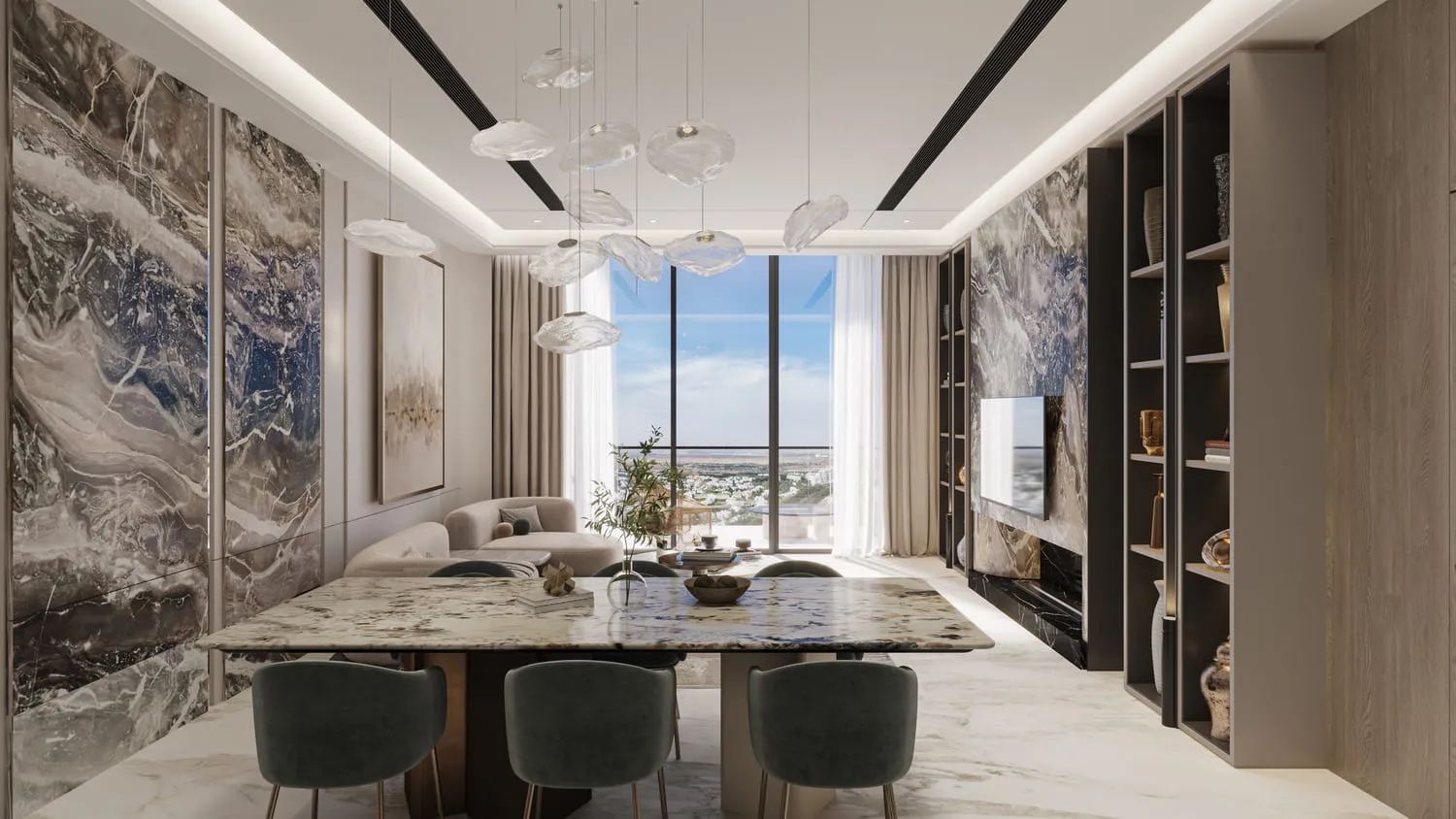 Samana Barari Heights — интерьер гостиной