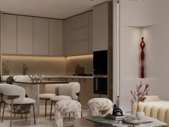 Samana Boulevard Heights — кухня-гостиная