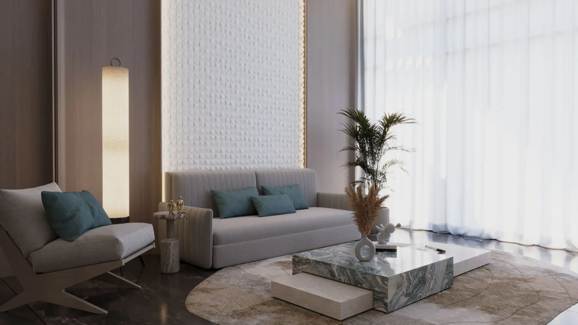 Samana Greenfield 2 — интерьер гостиной