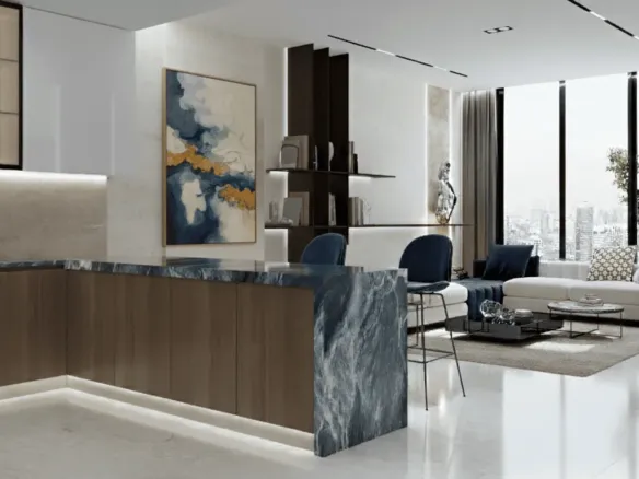 Samana Hills South 3 — кухня-гостиная