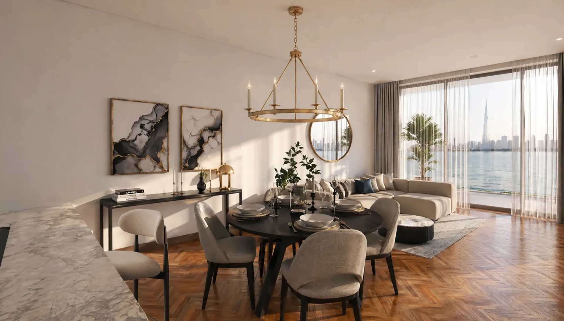 Sea View Residence — интерьер гостиной