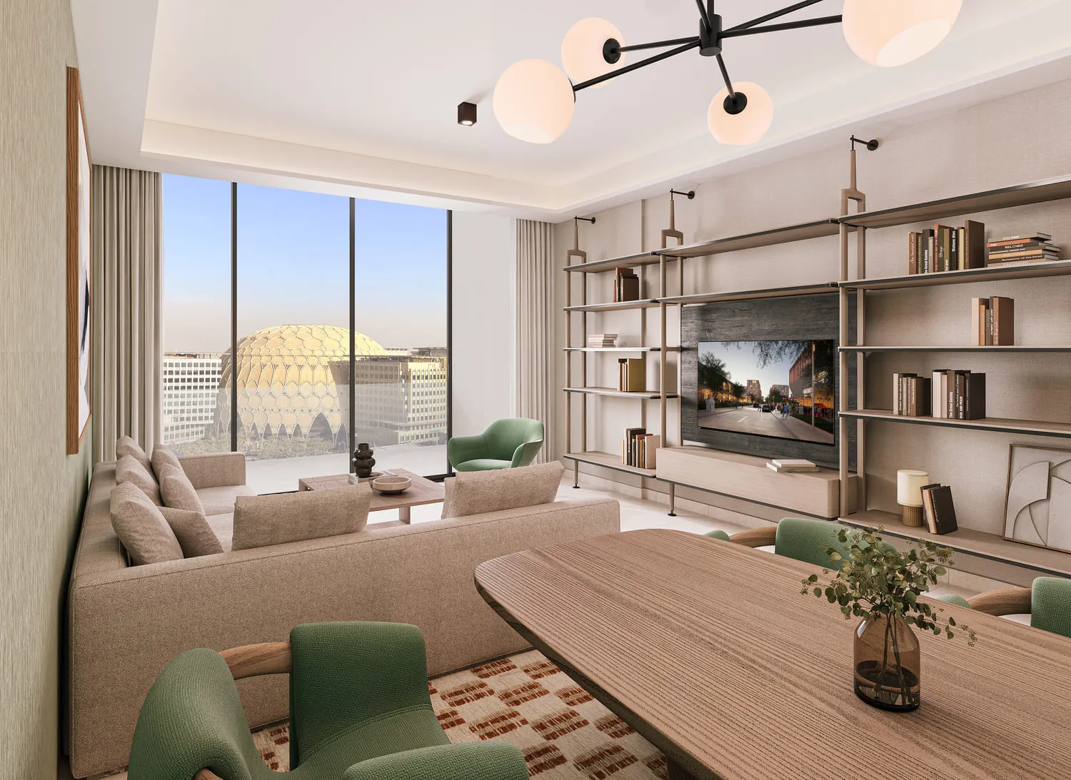 Sidr Residences — интерьер гостиной