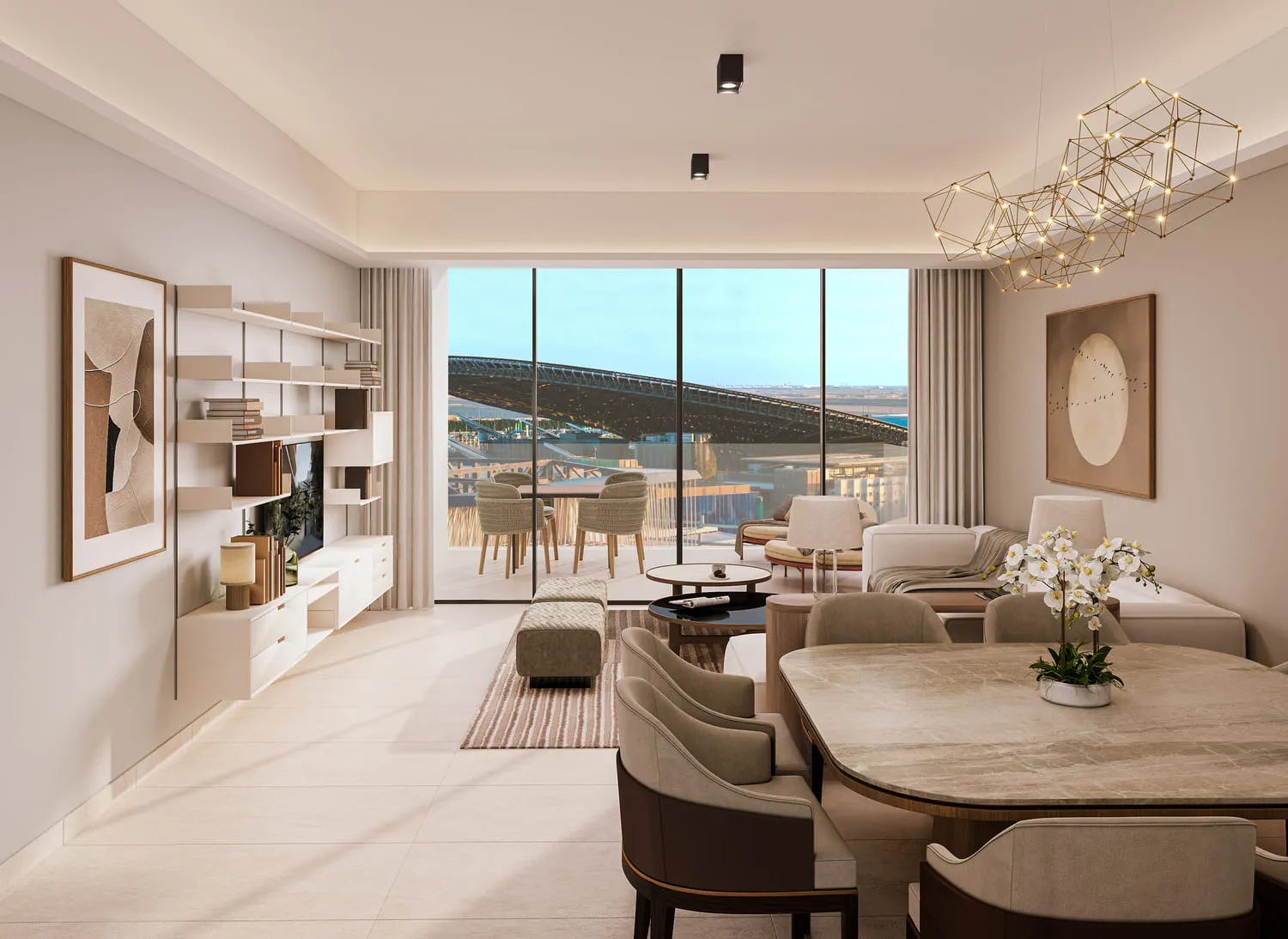 Sidr Residences — интерьер гостиной, фото 7