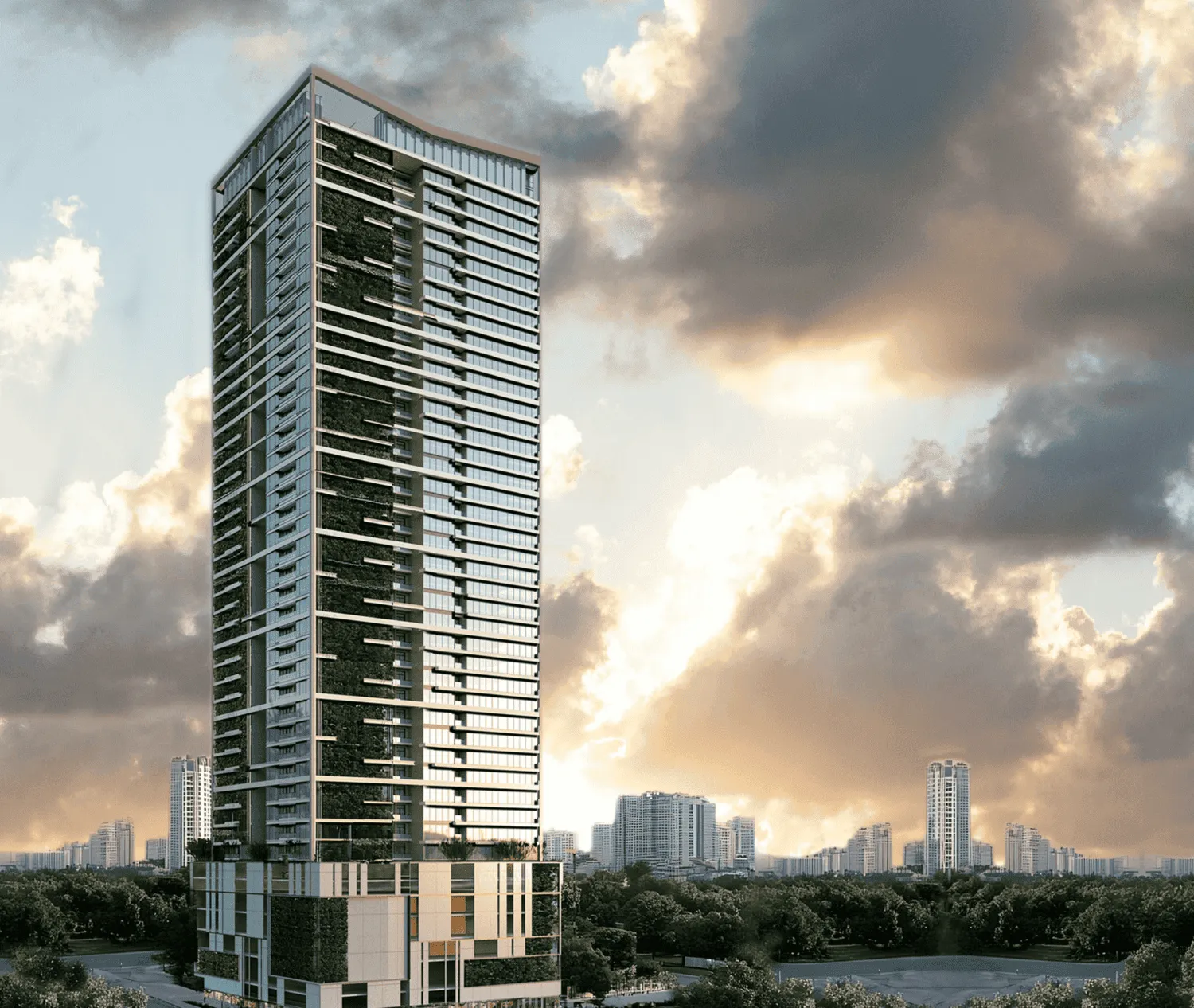 Sky Gardens Tower — вид на комплекс, фото 4