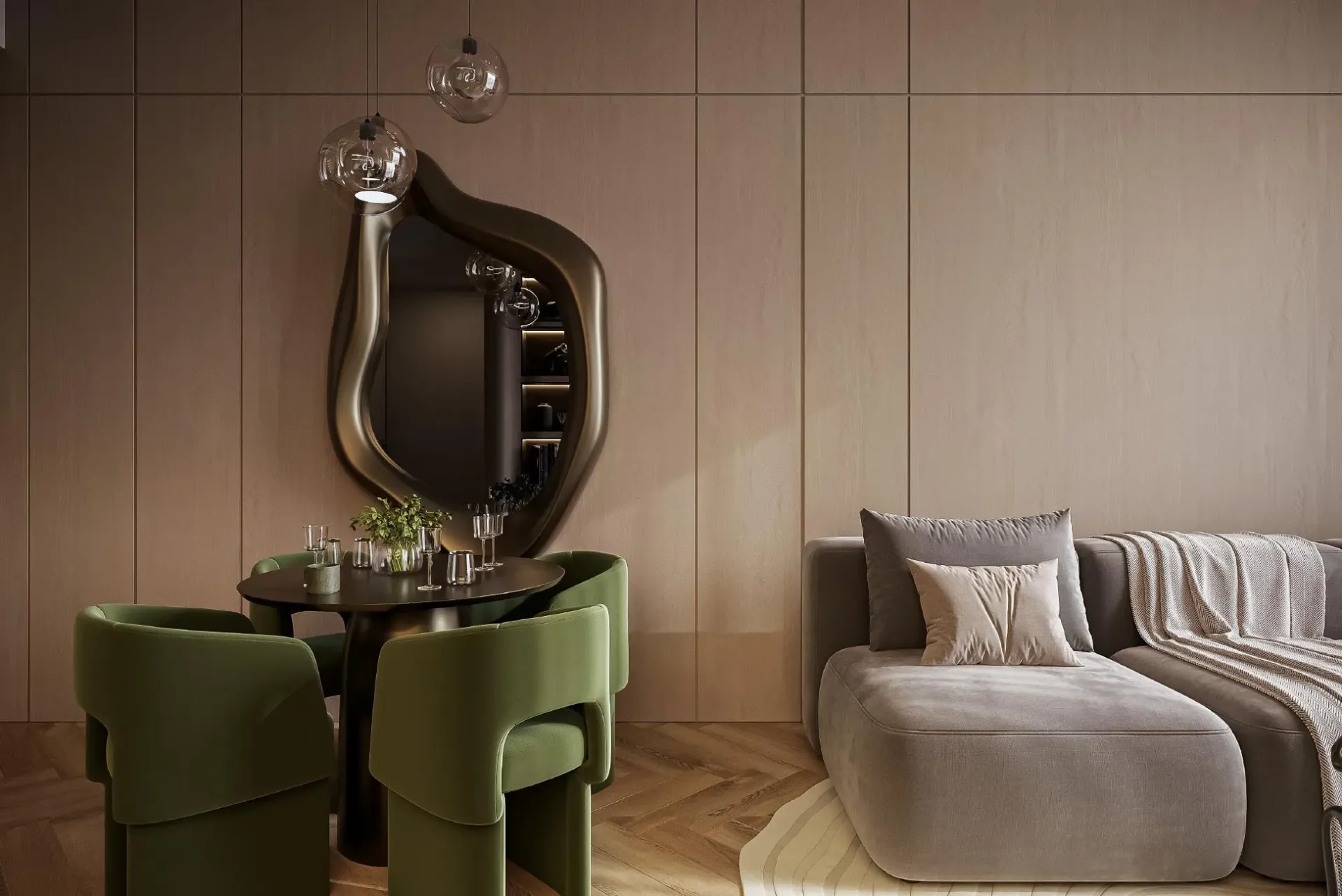 Sky Line by Peace Homes — интерьер гостиной, фото 8