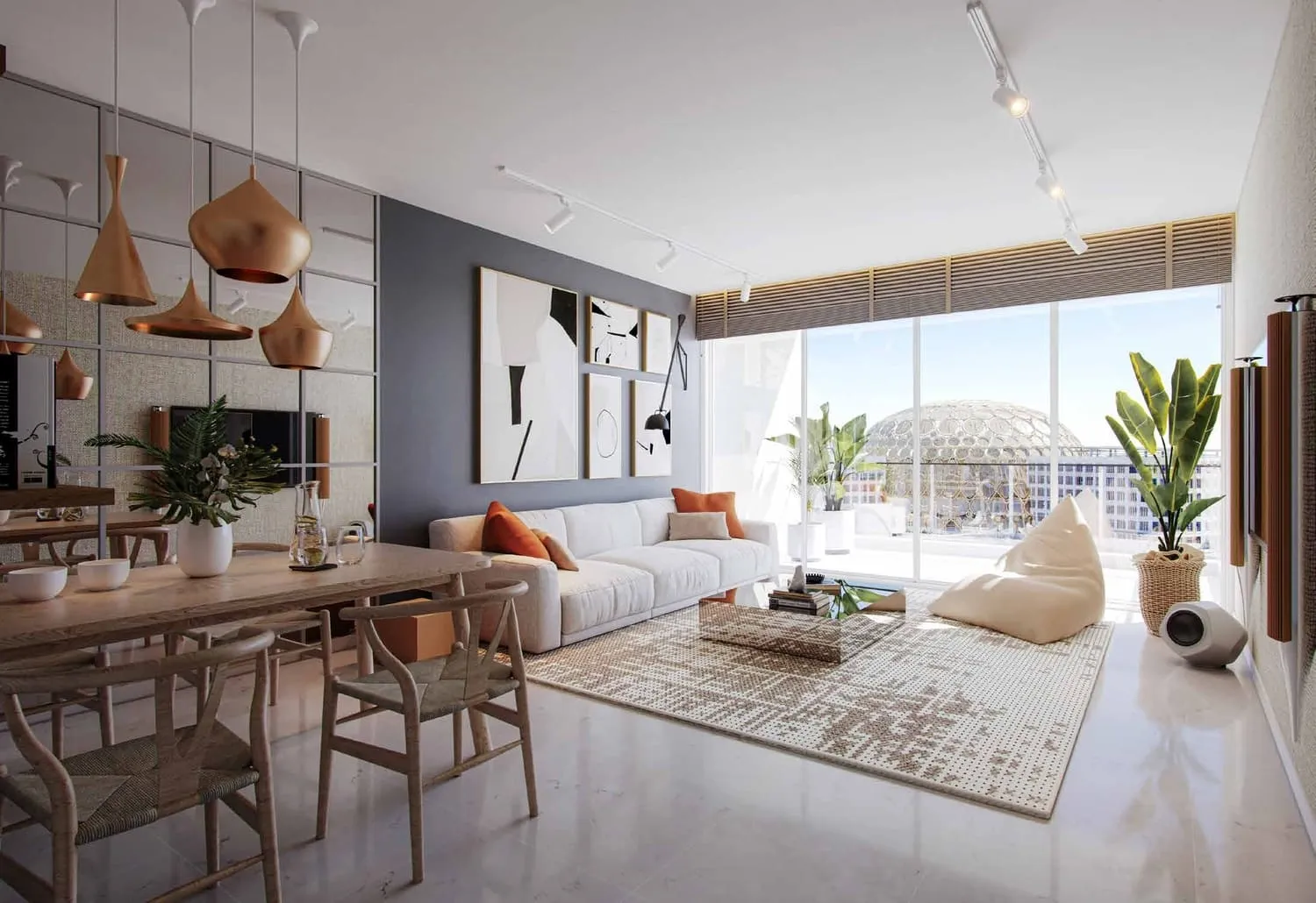 Sky Residences — интерьер гостиной
