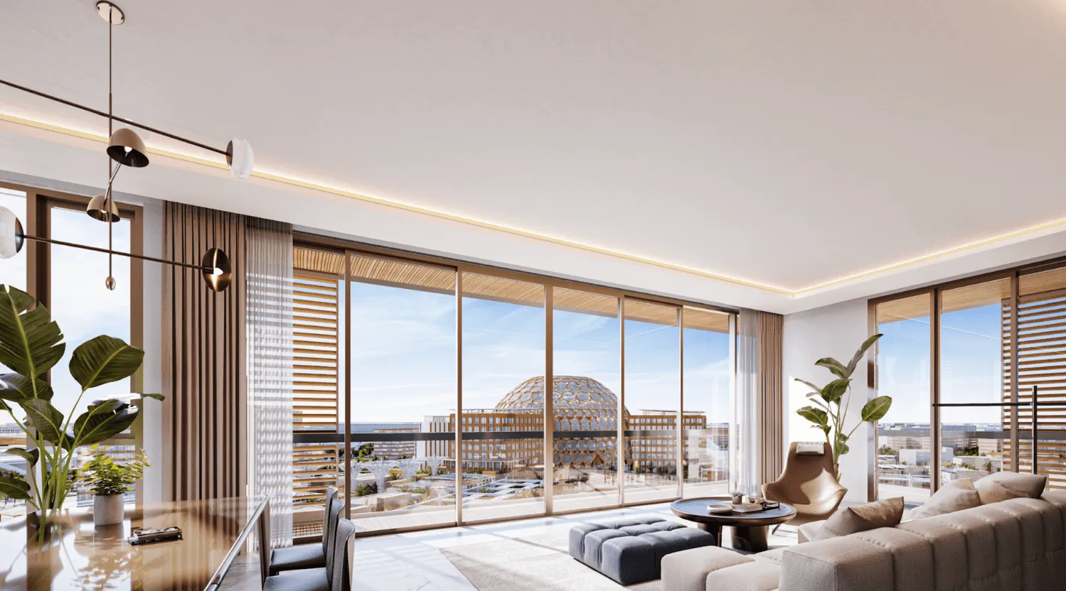 Sky Residences — интерьер гостиной, фото 5