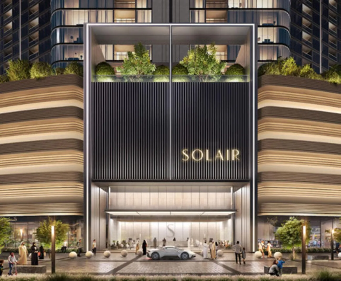 Skyvue Solair — вход в здание