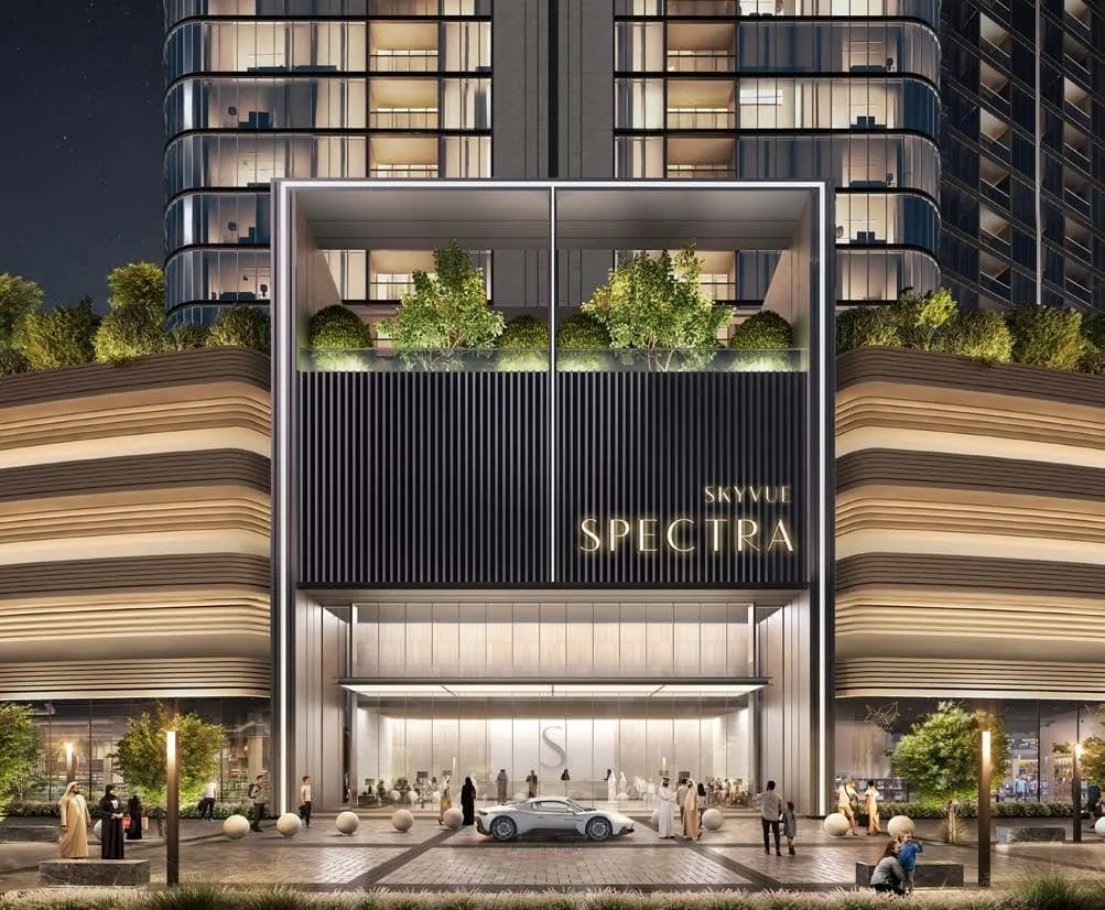 Skyvue Spectra — вход в здание