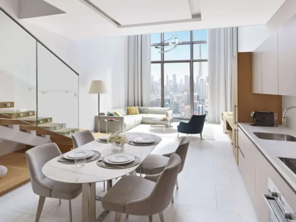 SLS Dubai Hotels and Residences — кухня-гостиная, фото 12