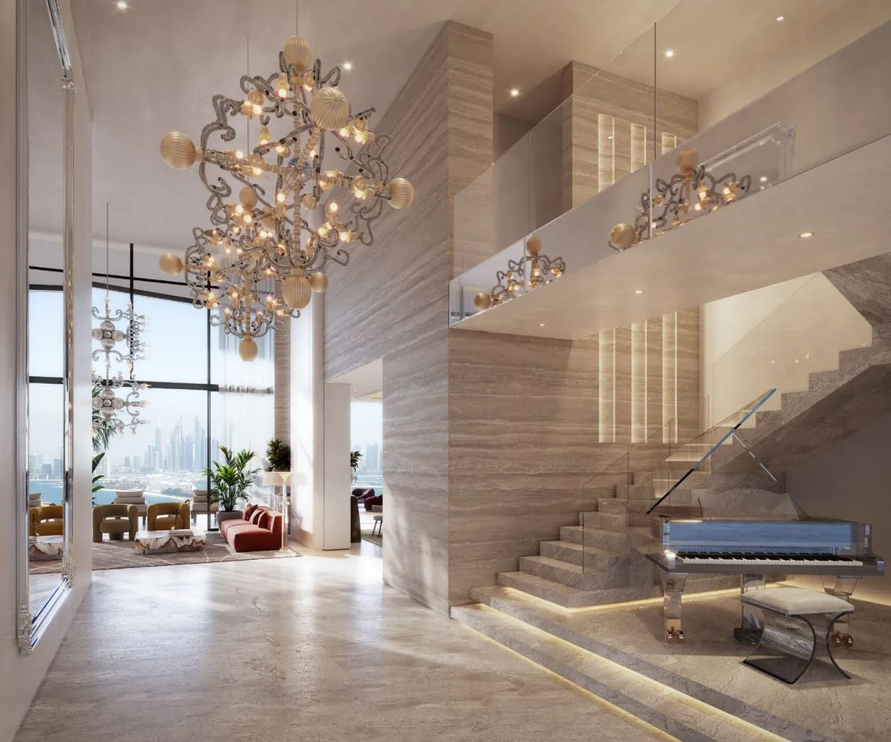 SLS Residences at Palm Jumeriah — интерьер гостиной, фото 11