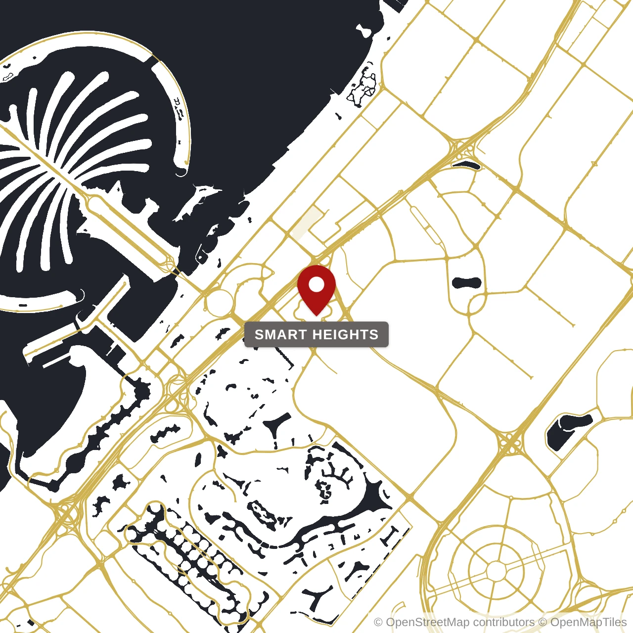 Расположение Smart Heights на карте: Аль-Барша, Dubai