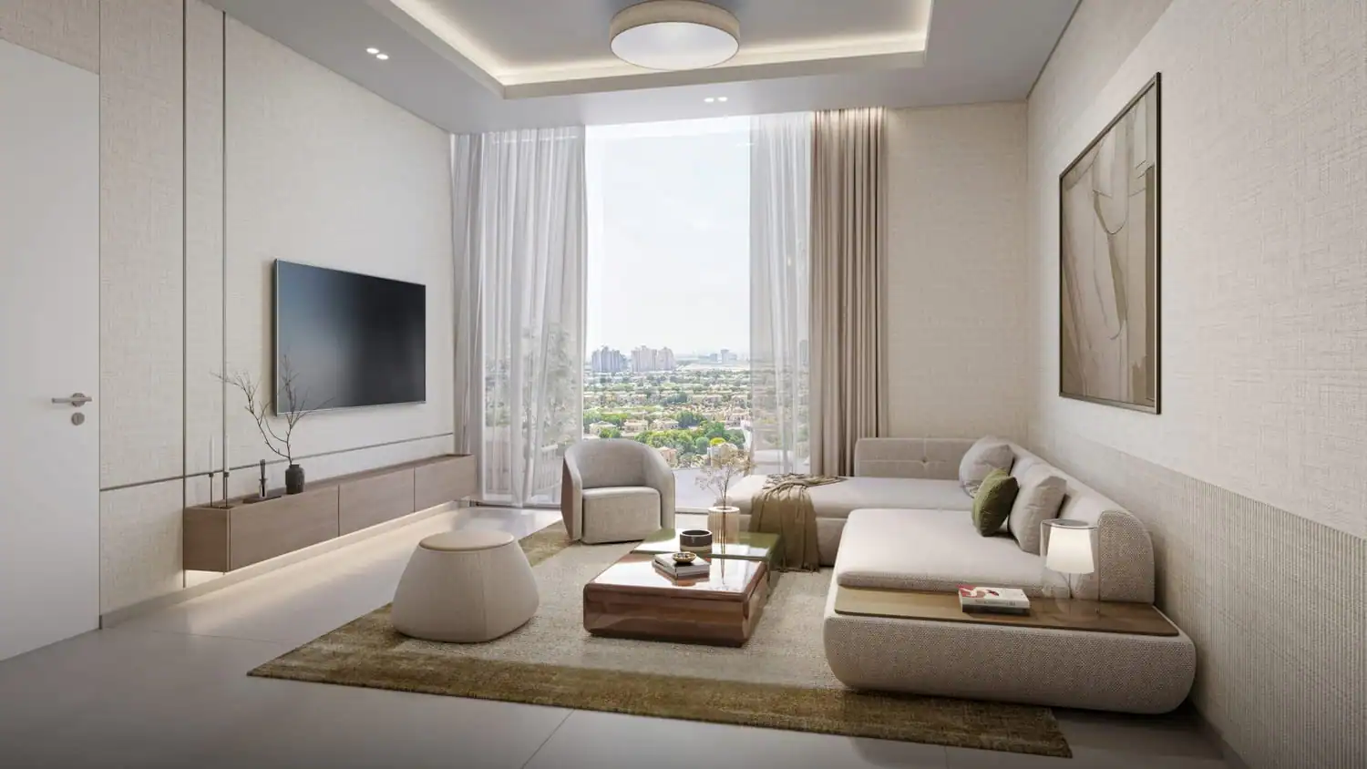 Woodland Terraces — интерьер гостиной