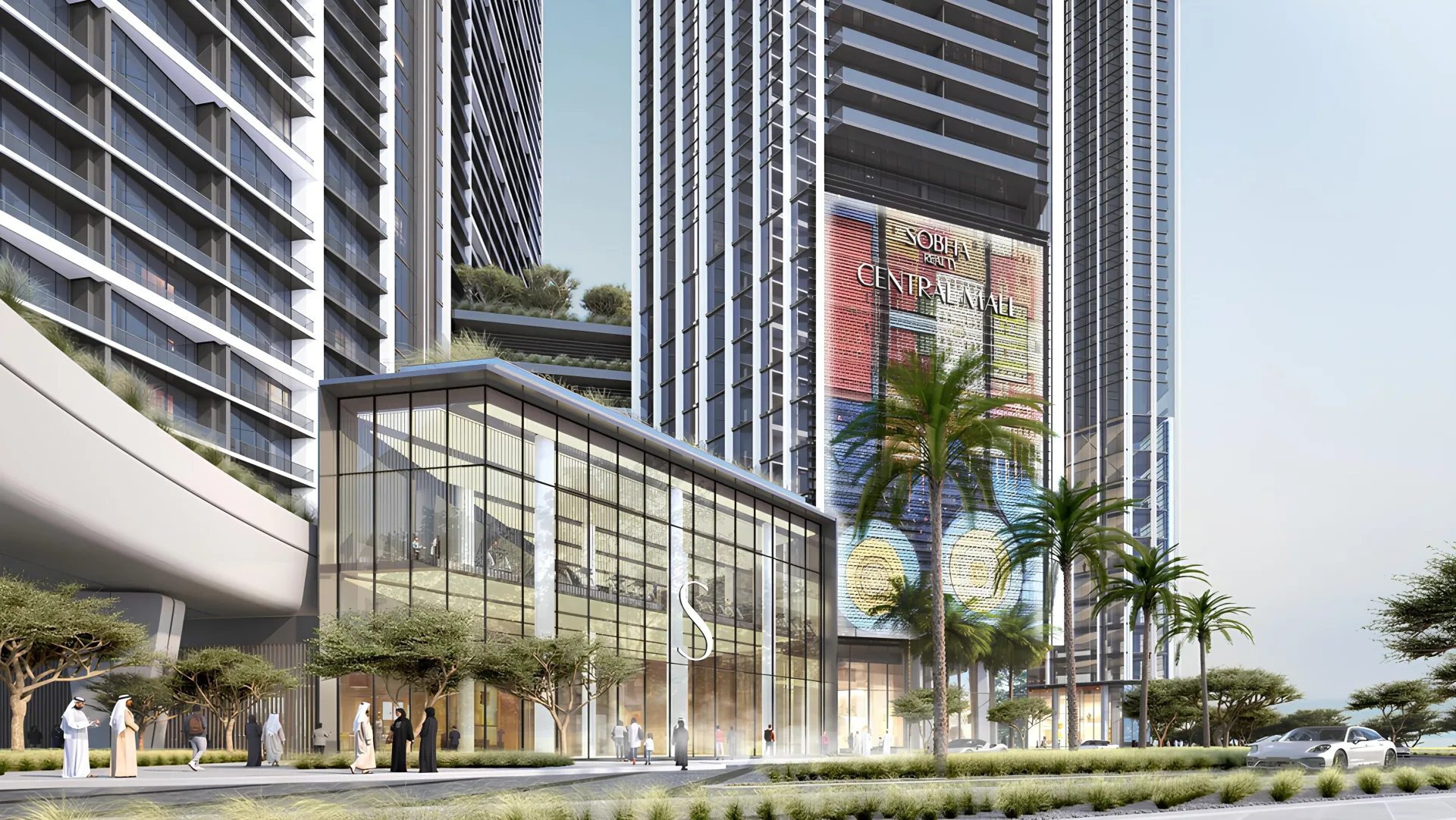 Sobha Central Mall — вход в здание