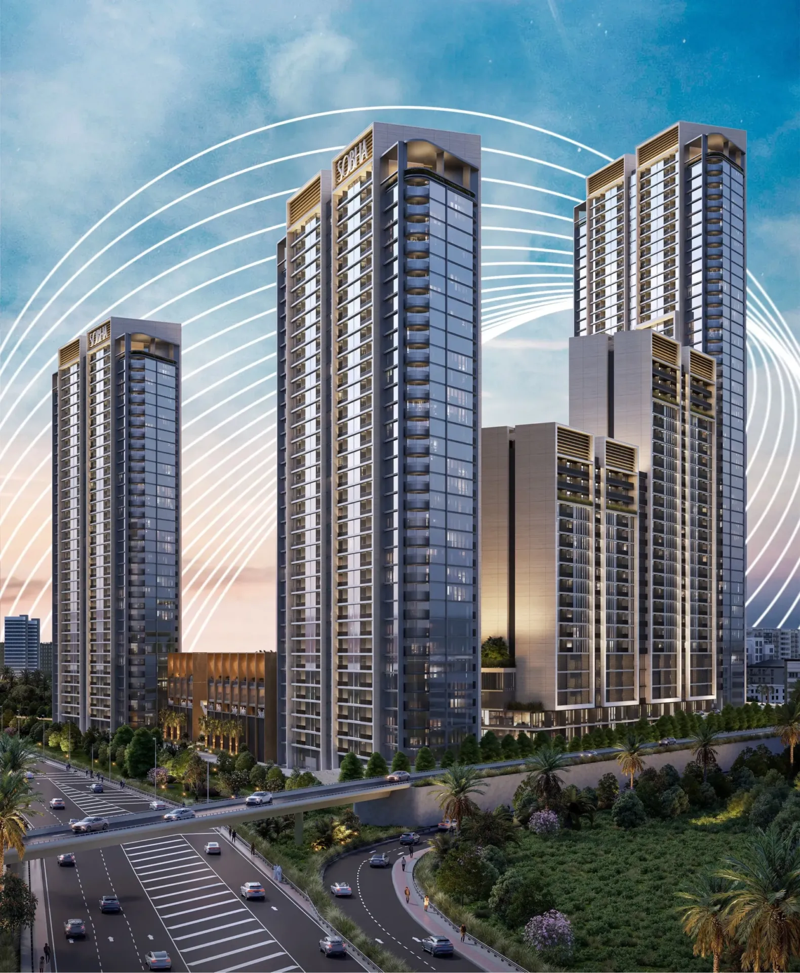 Sobha Orbis — вид на комплекс