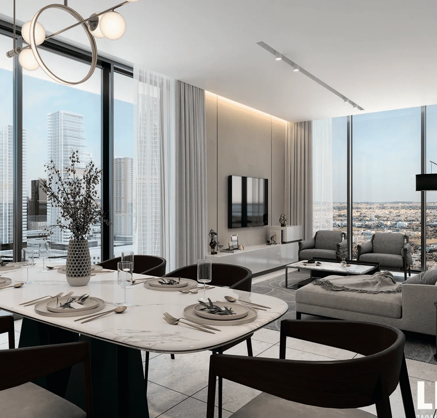 Sobha Verde — интерьер гостиной, фото 6
