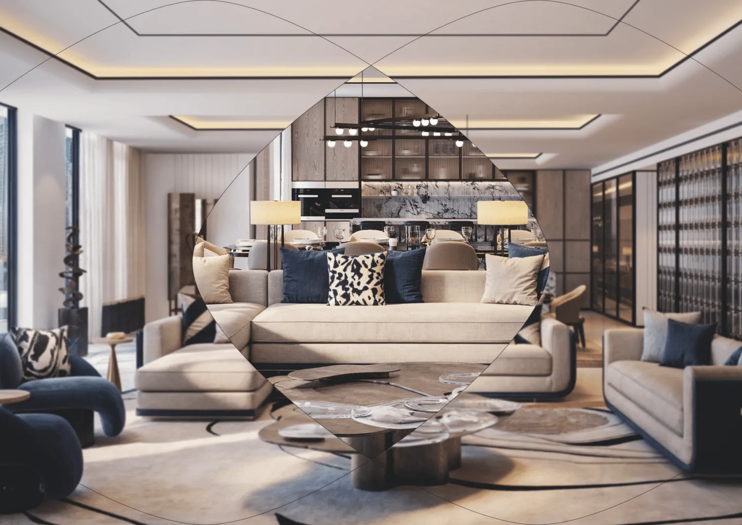 Sofitel Residences — интерьер гостиной, фото 6