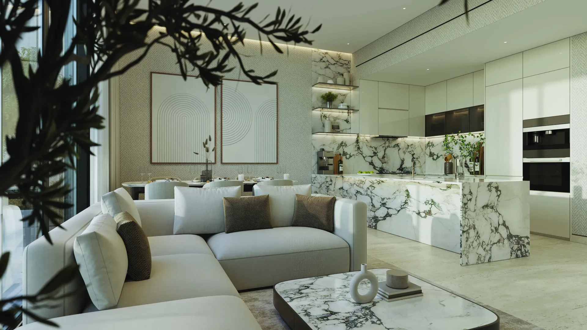 Solcasa Residence — кухня-гостиная
