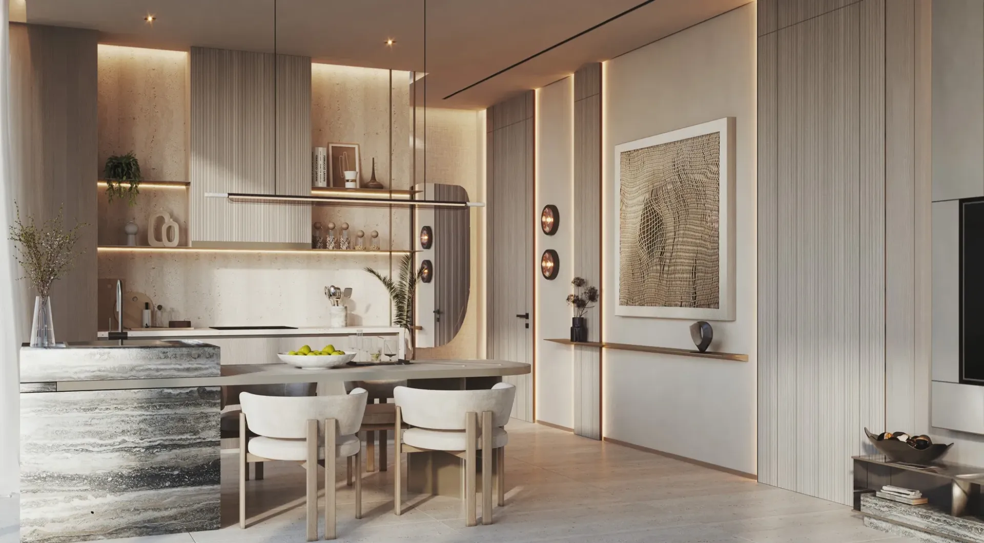 Soléva Beach Residences — кухня-столовая