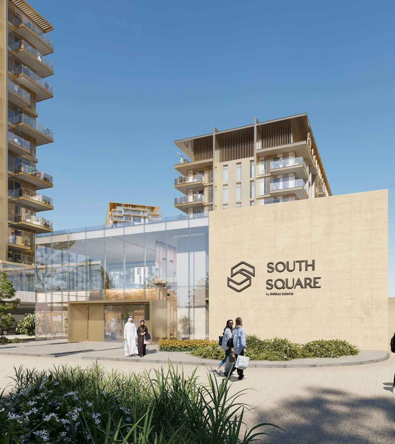 South Square Tower S1 — вход в здание