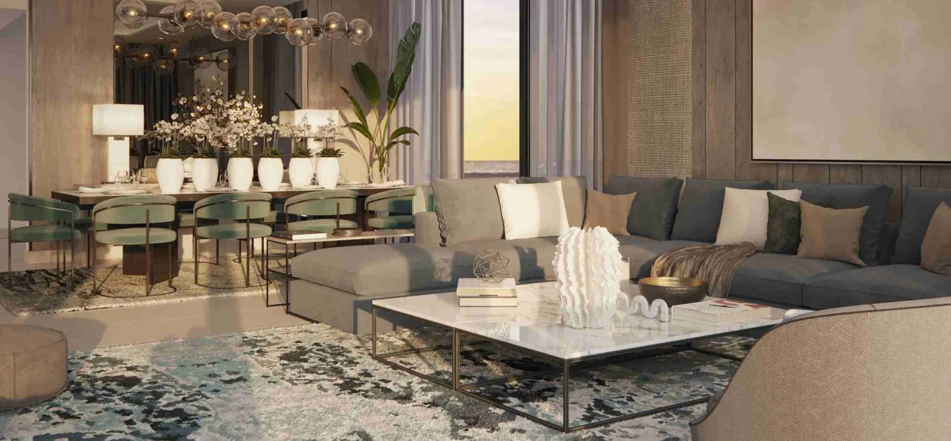Sun Island Villas — интерьер гостиной
