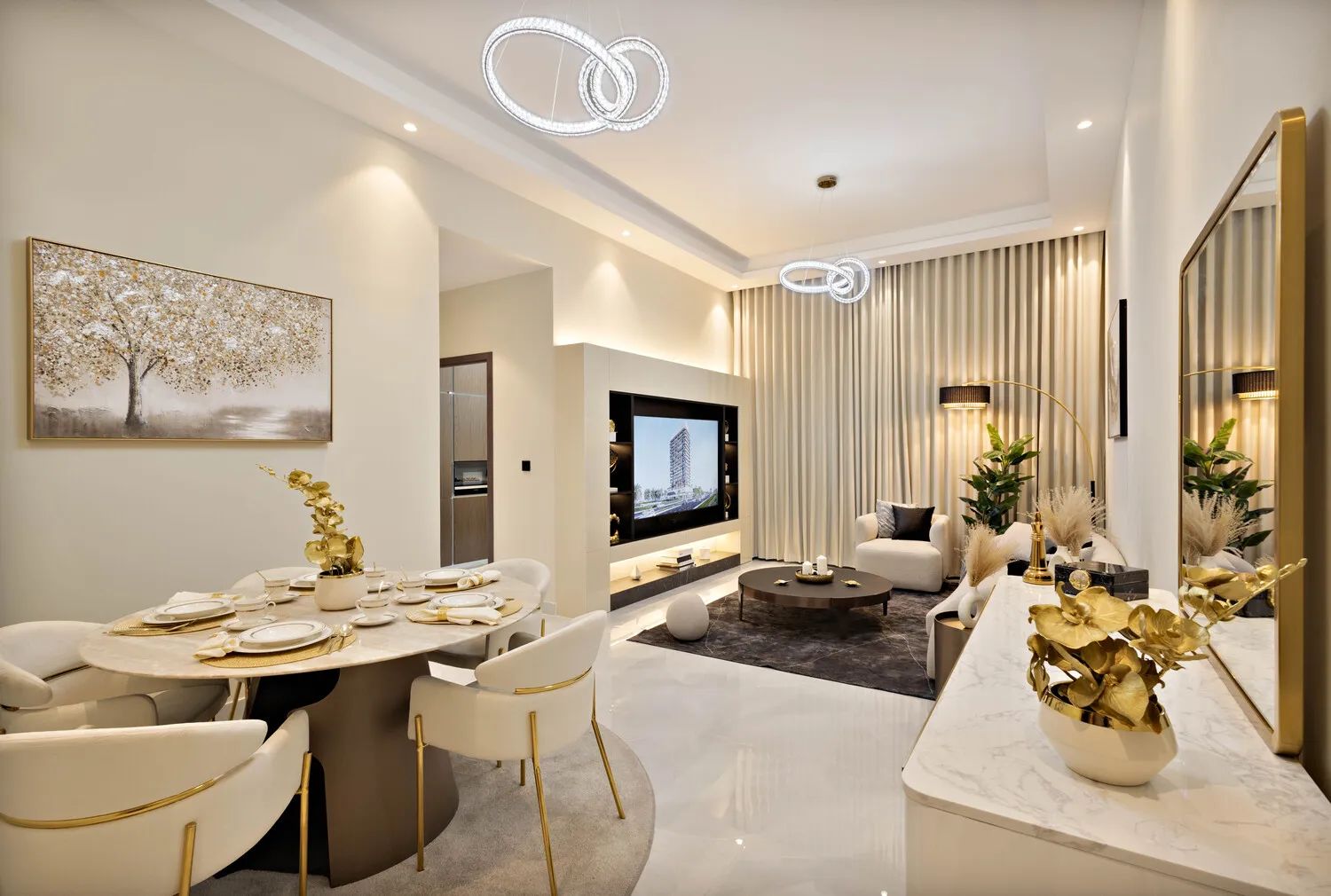 Symbolic Zen Residences — интерьер гостиной