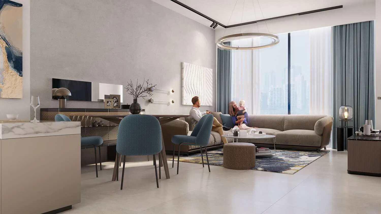 Millenium Talia Residences — интерьер гостиной, фото 8