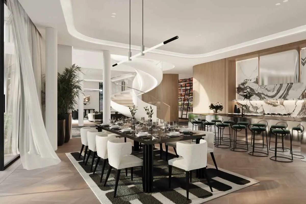 Taraf Karl Lagerfeld Villas — обеденная зона