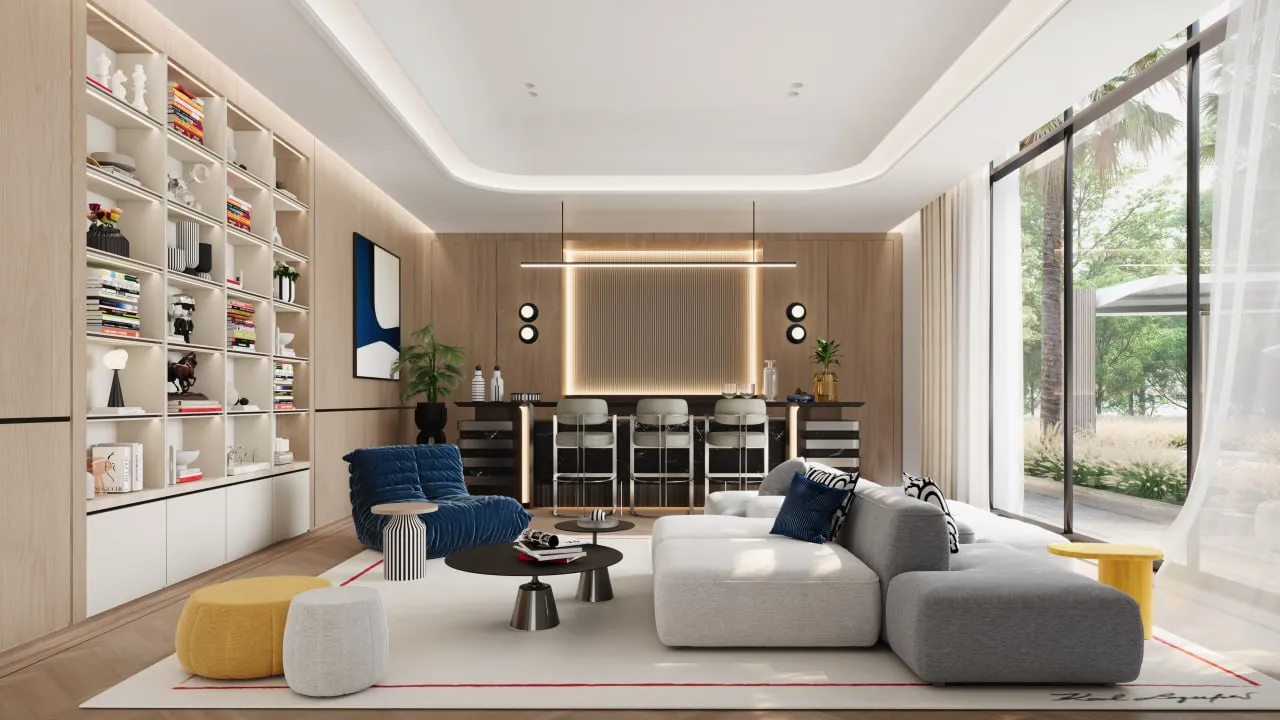 Taraf Karl Lagerfeld Villas — интерьер гостиной