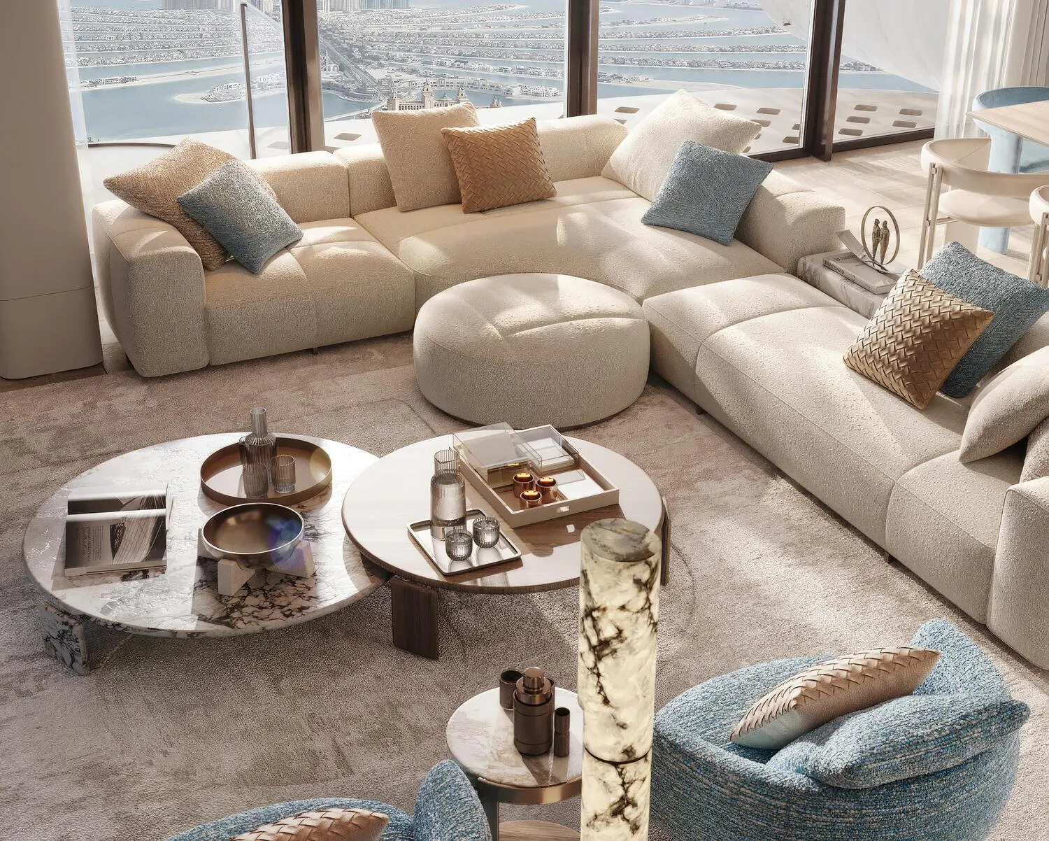The Alba Residences by Omniyat — интерьер гостиной