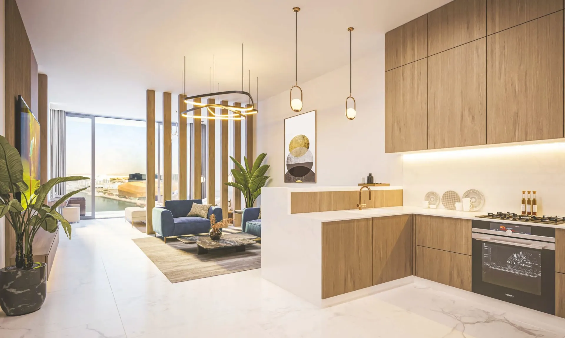 The Bay Residence — кухня-гостиная