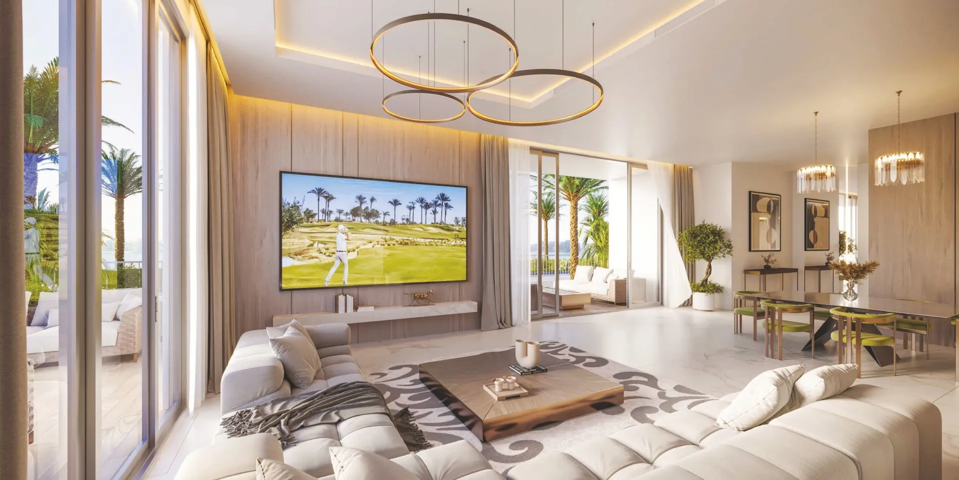 The Bay Residence — интерьер гостиной