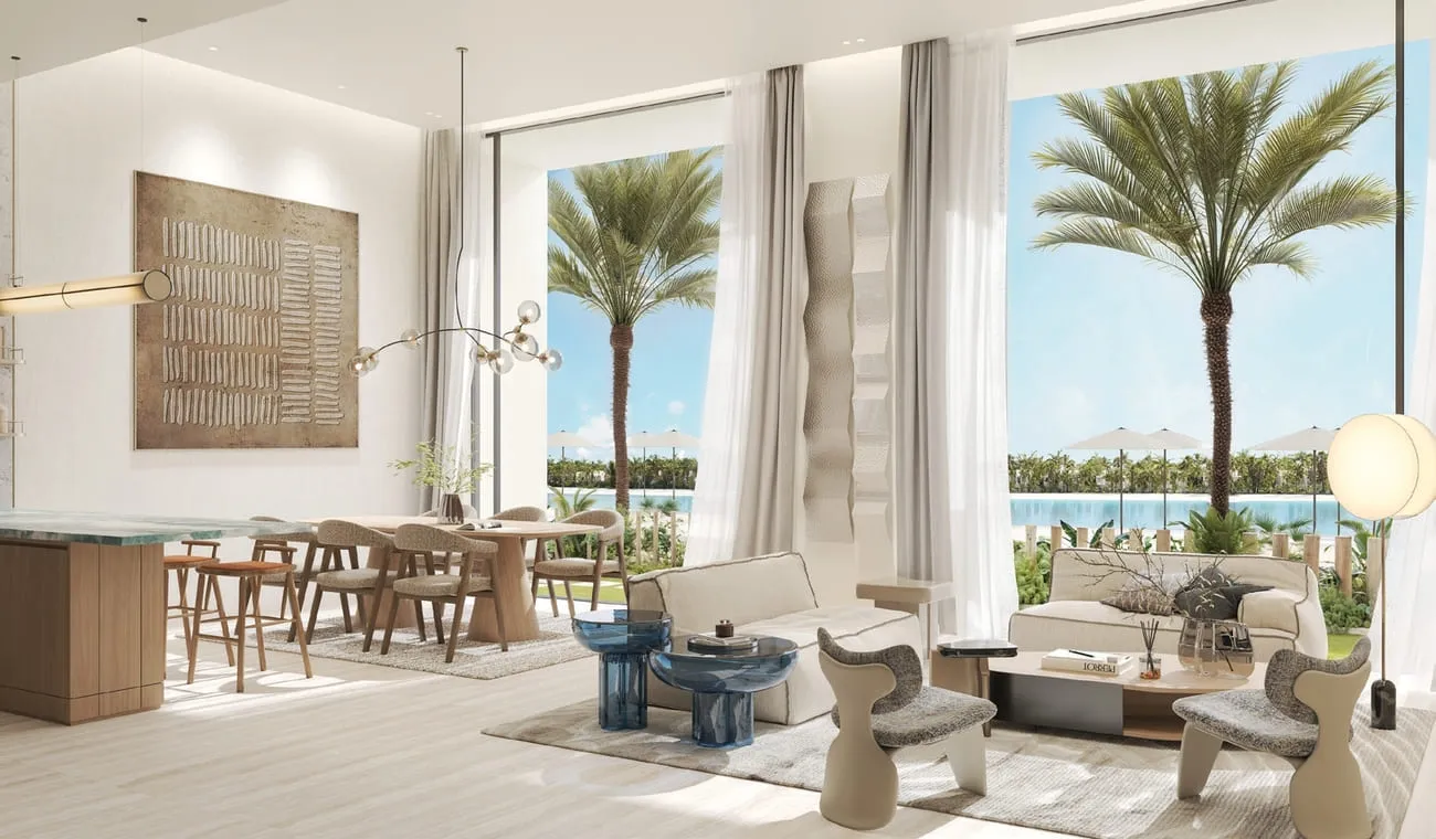 The Blue Beach Residence — интерьер гостиной