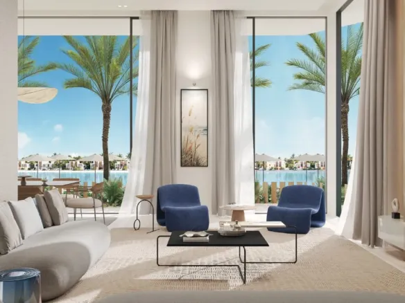 The Blue Beach Residence — интерьер гостиной, фото 8