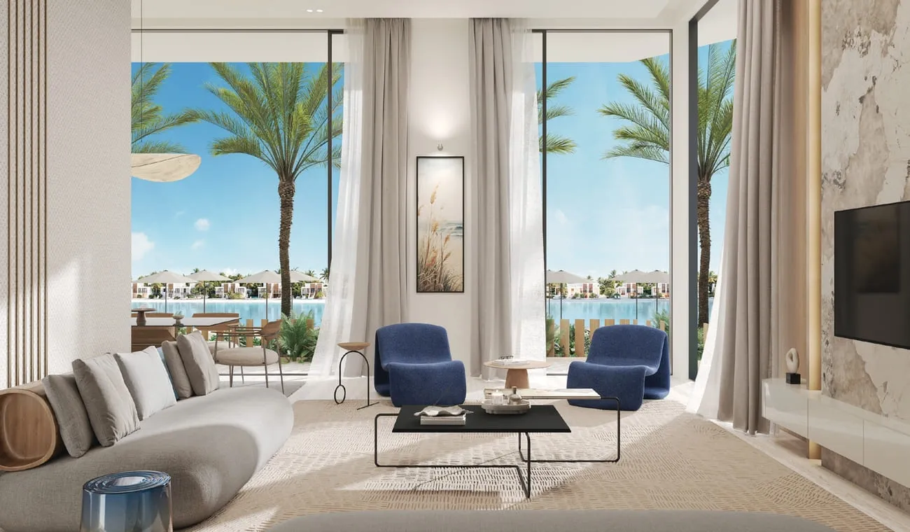 The Blue Beach Residence — интерьер гостиной, фото 8