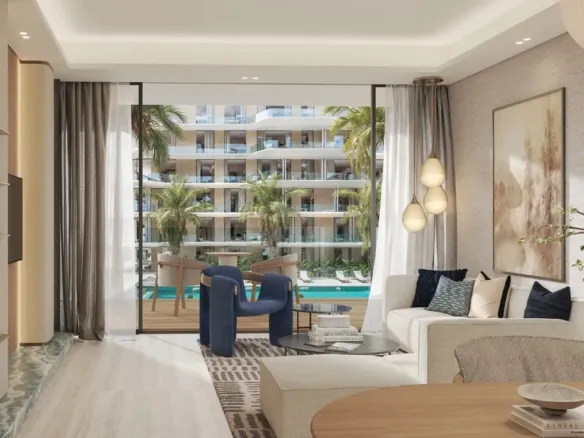 The Blue Beach Residence — интерьер гостиной, фото 9