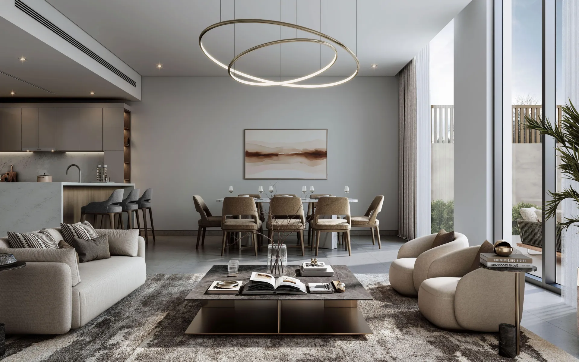 The Brooks at Sobha Sanctuary — интерьер гостиной