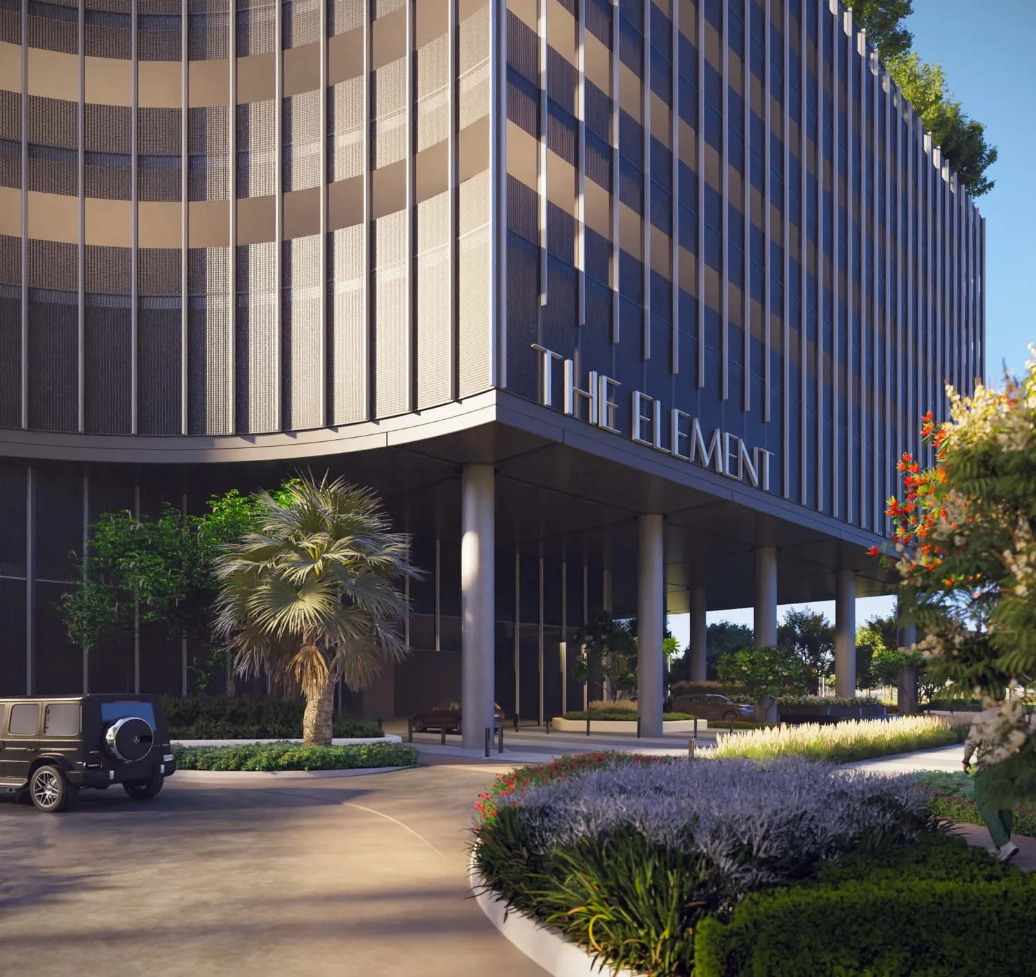 The Element at Sobha One — вход в здание