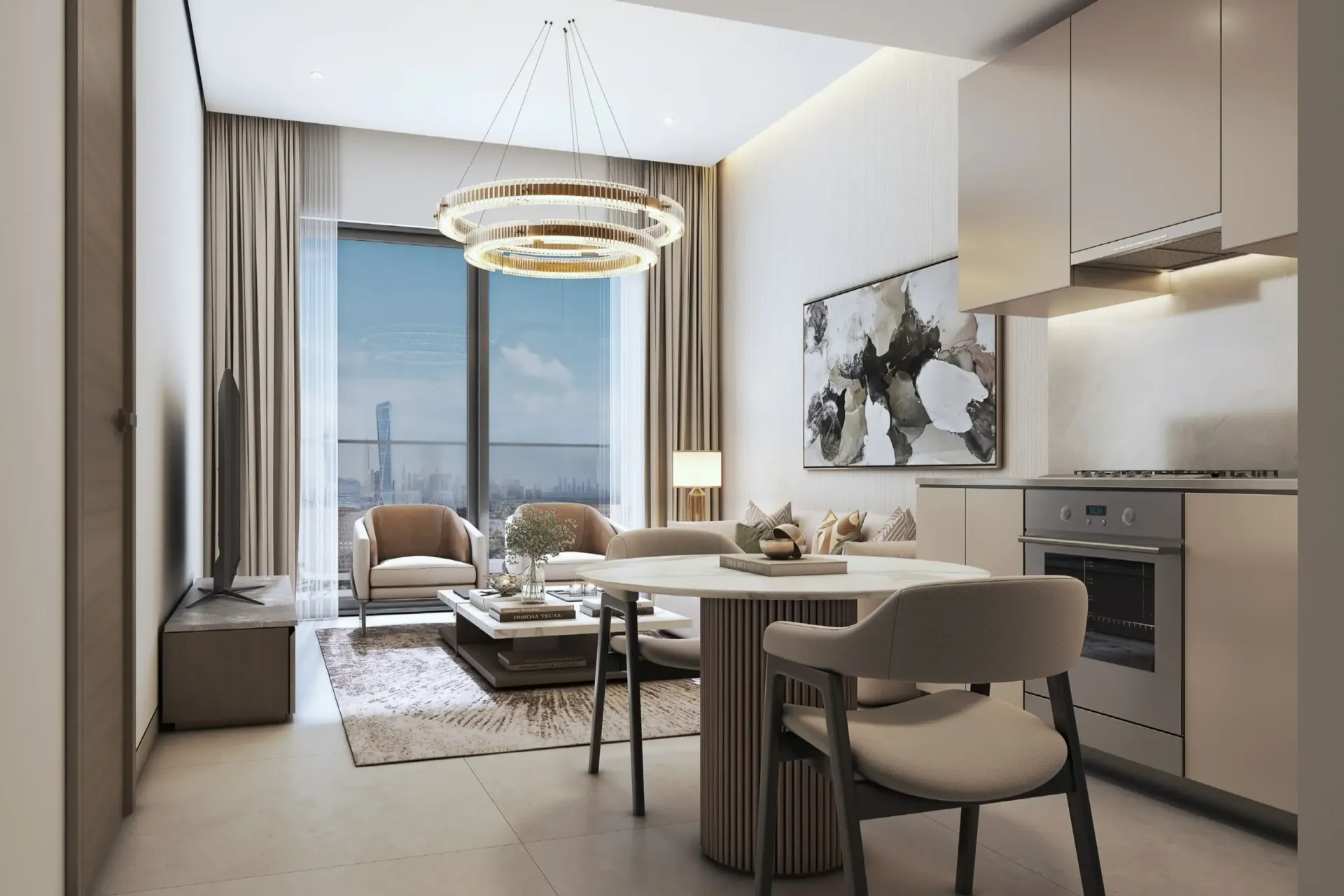 The Mirage at Sobha Central — интерьер гостиной